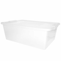 Storage Box with Lid Curver White Plastic 26 L 55 x 19 x 35 cm (7 Units)