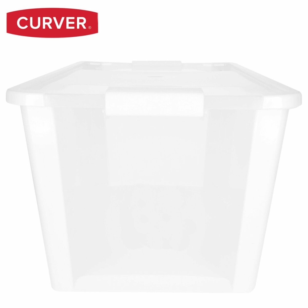 Storage Box with Lid Curver White Plastic 40 L 55 x 28 x 35 cm (5 Units)