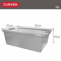 Storage Box Curver Grey Plastic 26 L 55 x 19 x 35 cm (7 Units)