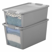 Storage Box Curver Grey Plastic 40 L 55 x 28 x 35 cm (5 Units)