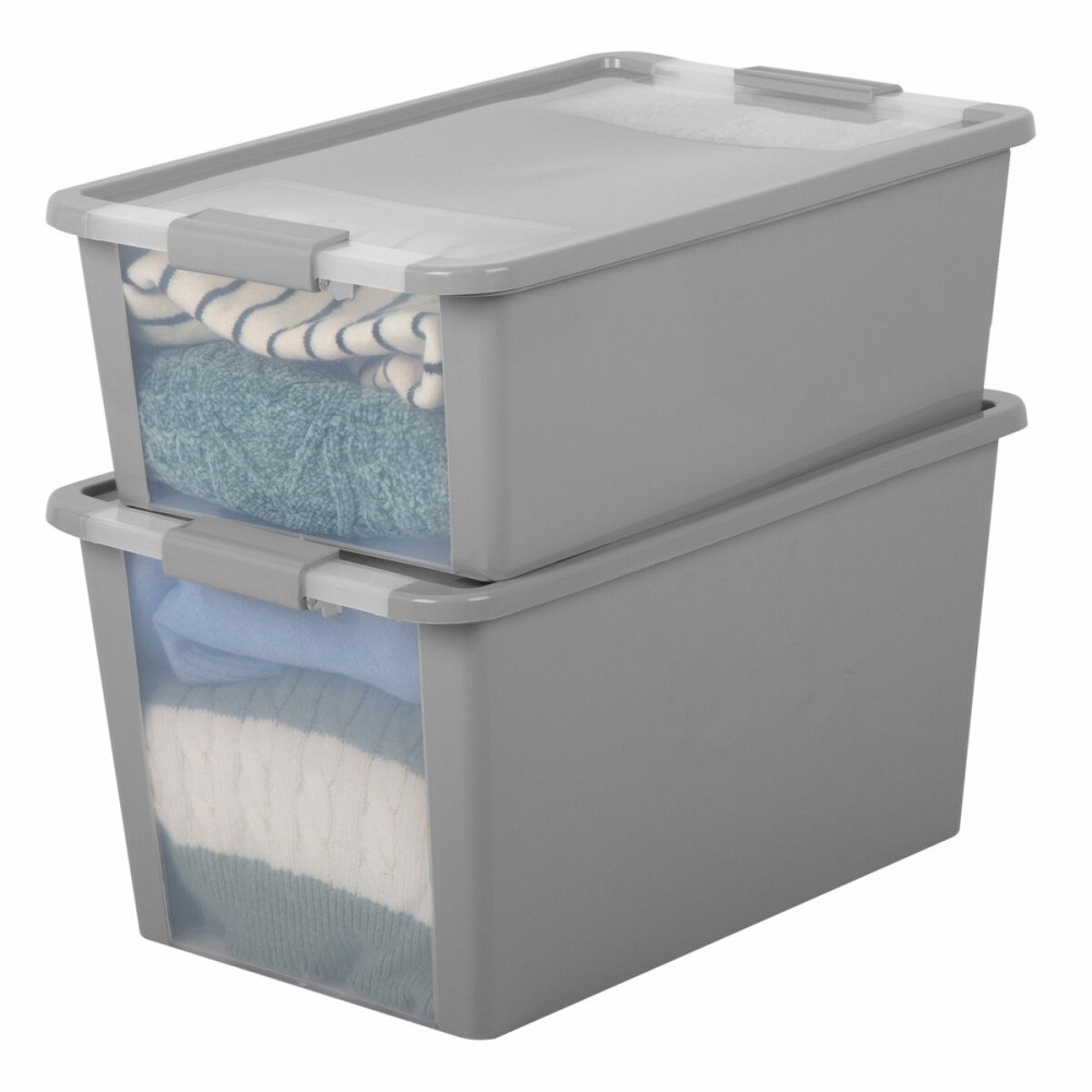 Storage Box Curver Grey Plastic 40 L 55 x 28 x 35 cm (5 Units)