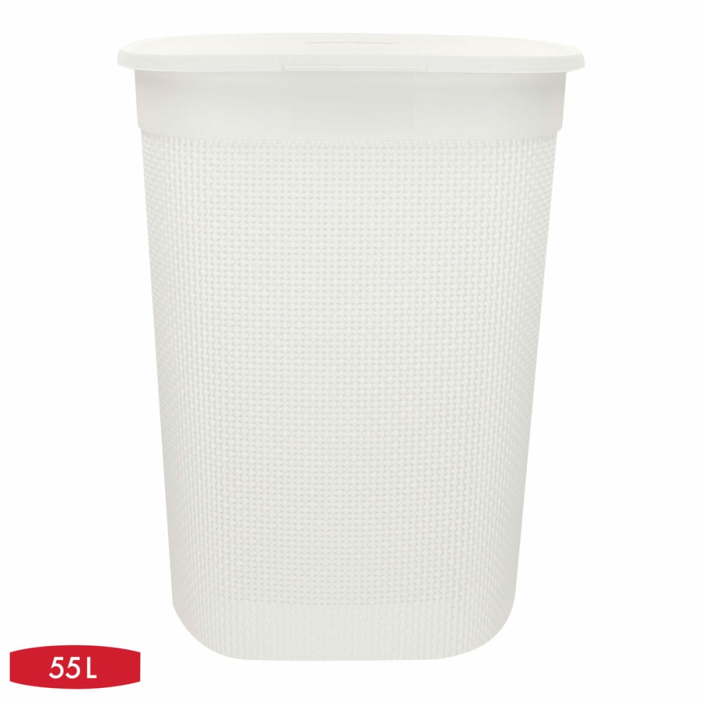 Laundry Basket Curver White Plastic 55 L 44 x 61 x 35 cm (8 Units)