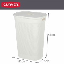 Laundry Basket Curver White Plastic 55 L 44 x 61 x 35 cm (8 Units)