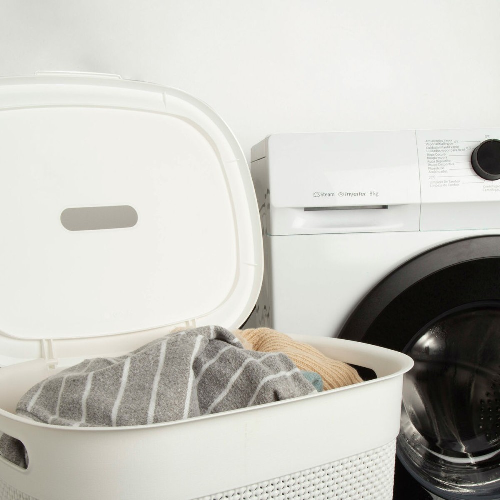 Laundry Basket Curver White Plastic 55 L 44 x 61 x 35 cm (8 Units)