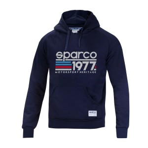 Sweat à capuche homme Sparco 1977 Bleu foncé