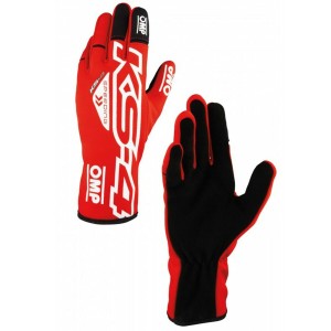 Karting Handschuhe OMP KS-4 Weiß Rot