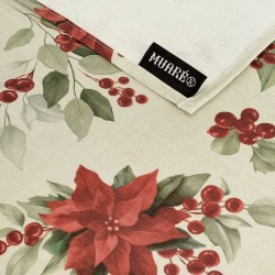 Stain-proof resined tablecloth Belum Christmas Red Green Linen 200 x 150 cm