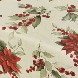 Nappe enduite antitache Belum Christmas Rouge Vert Lin 200 x 150 cm