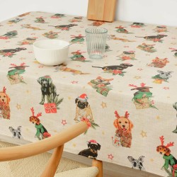 Stain-proof resined tablecloth Belum Christmas Multicolour 100 x 150 cm