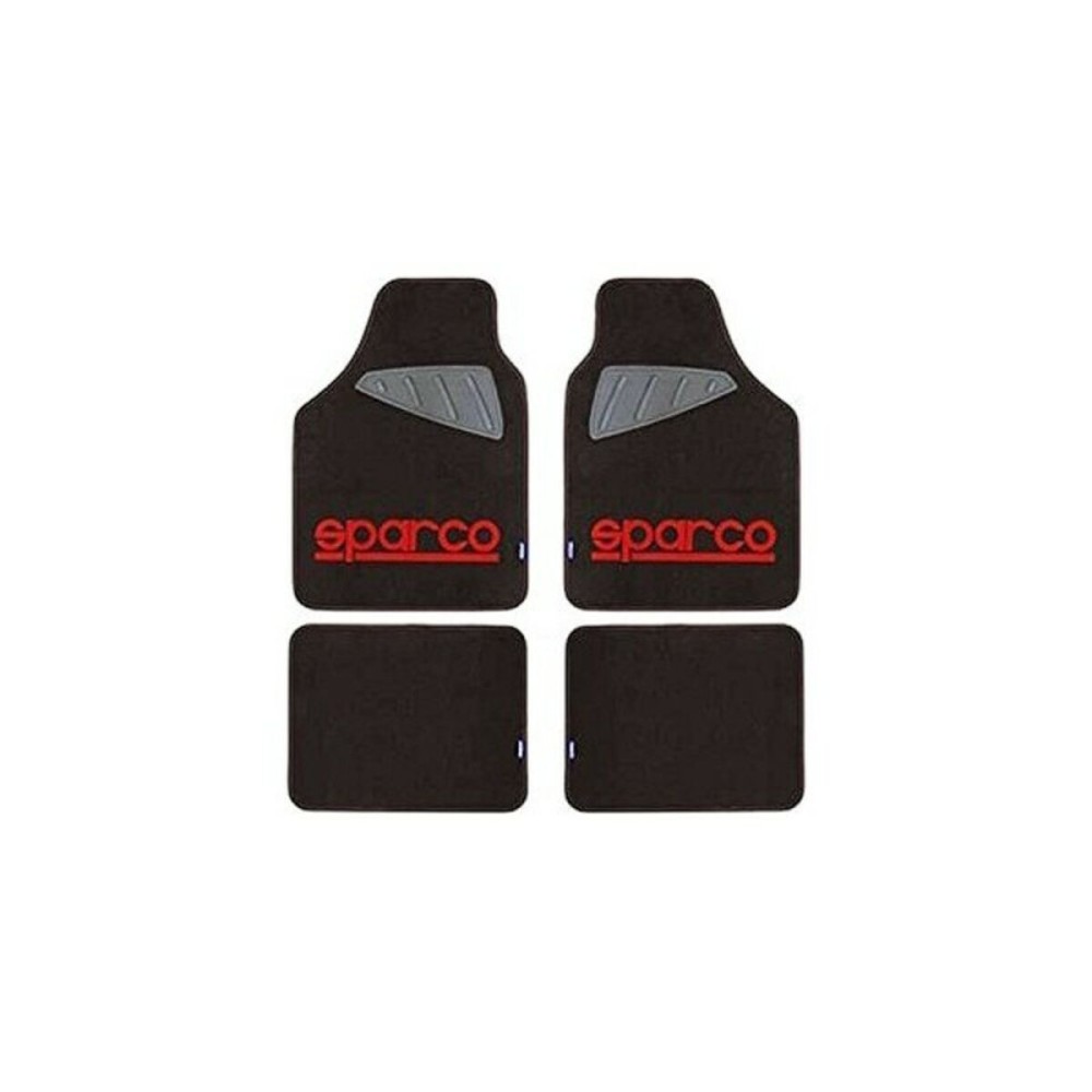 Set de tapis de voitures Sparco SPC1903 Universel Noir/Rouge (4 pcs)