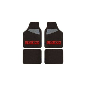 Set de tapis de voitures Sparco SPC1903 Universel Noir/Rouge (4 pcs)