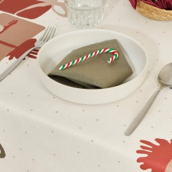 Stain-proof resined tablecloth Belum Christmas Present  White Red Green 200 x 150 cm