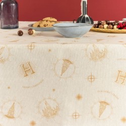 Stain-proof resined tablecloth Harry Potter Hogwarts Christmas Multicolour 300 x 150 cm