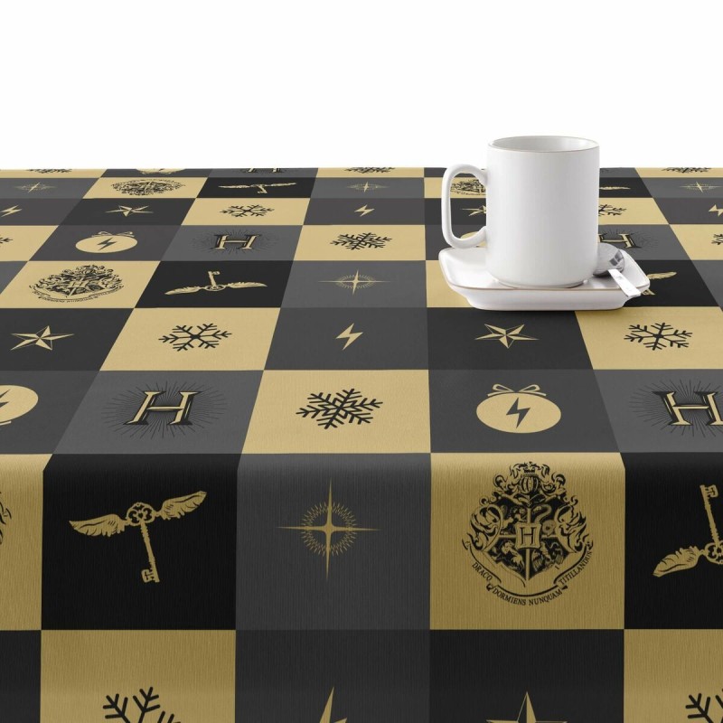 Stain-proof resined tablecloth Harry Potter Hogwarts Christmas Multicolour 150 x 150 cm