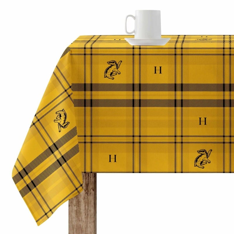 Stain-proof resined tablecloth Harry Potter Hufflepuff Multicolour 250 x 150 cm