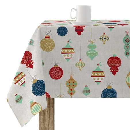 Stain-proof resined tablecloth Belum Merry Christmas Multicolour 250 x 150 cm