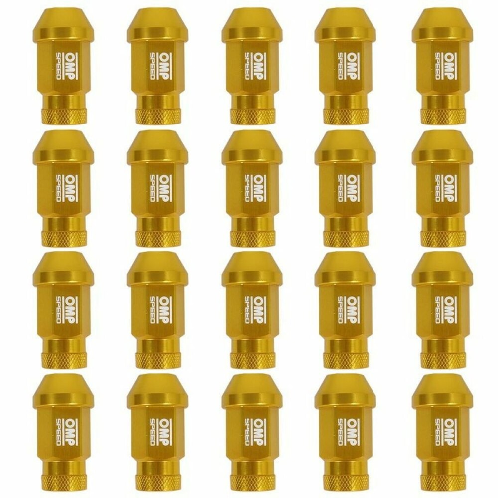 Set Nuts OMP 7075 Yellow 20 uds M14 x 1,25