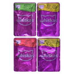 Aliments pour chat Whiskas Classic Meals Poulet Veau Agneau Oiseaux 80 x 85 g