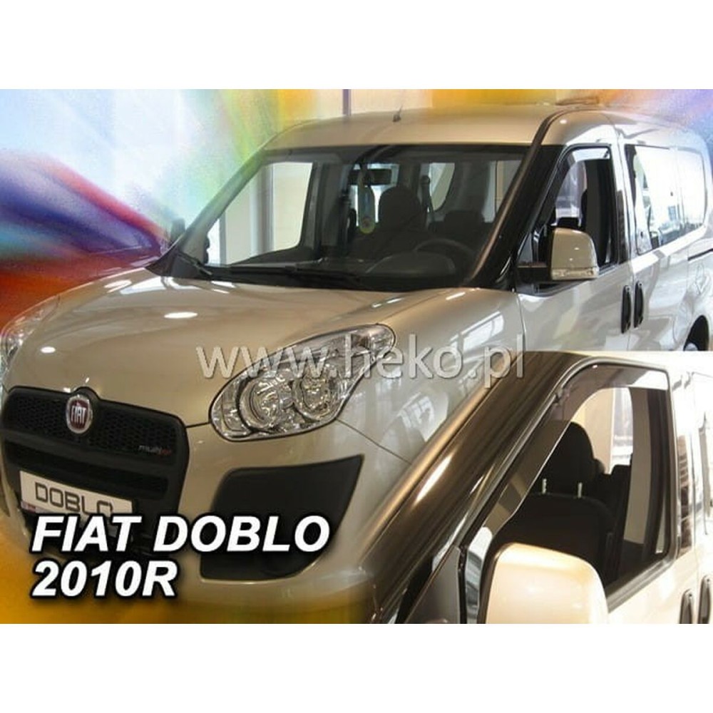 Wind deflector HEKO HO15166 FIAT DOBLO II Front 2 Pieces