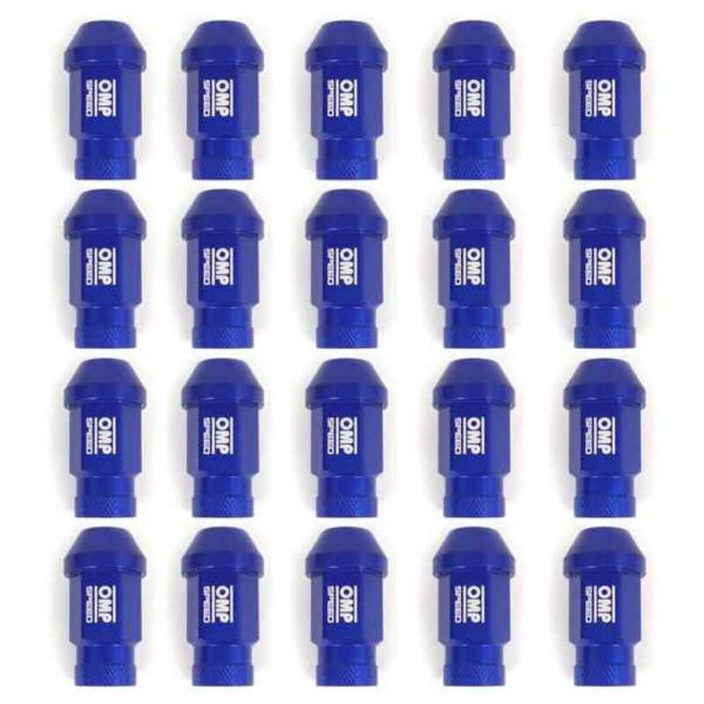Set Nuts OMP 7075 40 mm M14 x 1,50 20 uds Blue