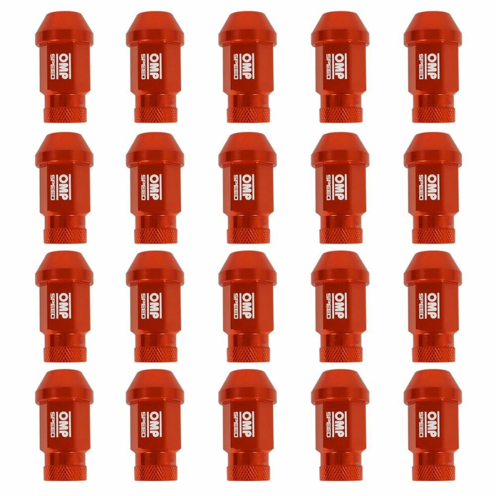 Set Nuts OMP 7075 M12 x 1,25 40 mm 20 uds Red