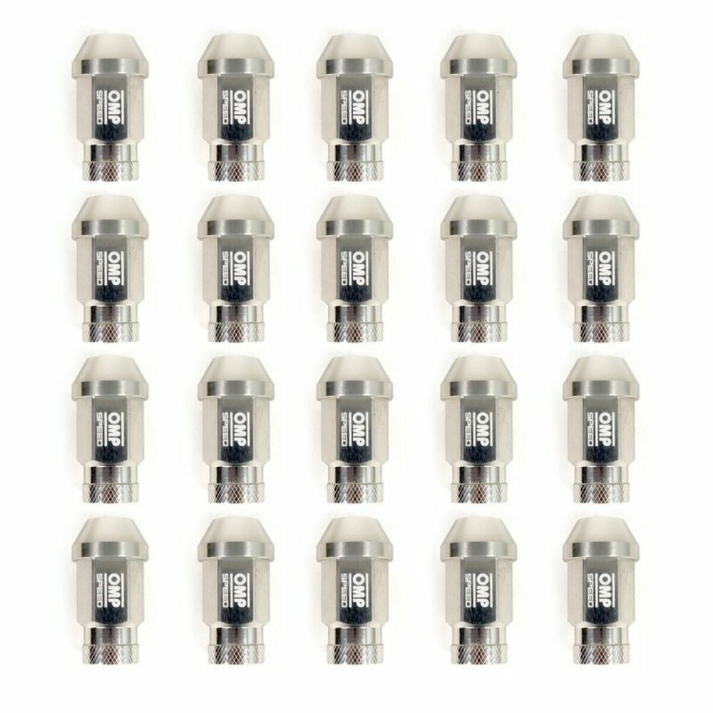 Set Nuts OMP 7075 Silver 20 uds M14 x 1,25