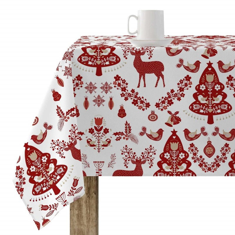 Stain-proof resined tablecloth Belum Merry Christmas Multicolour 150 x 150 cm