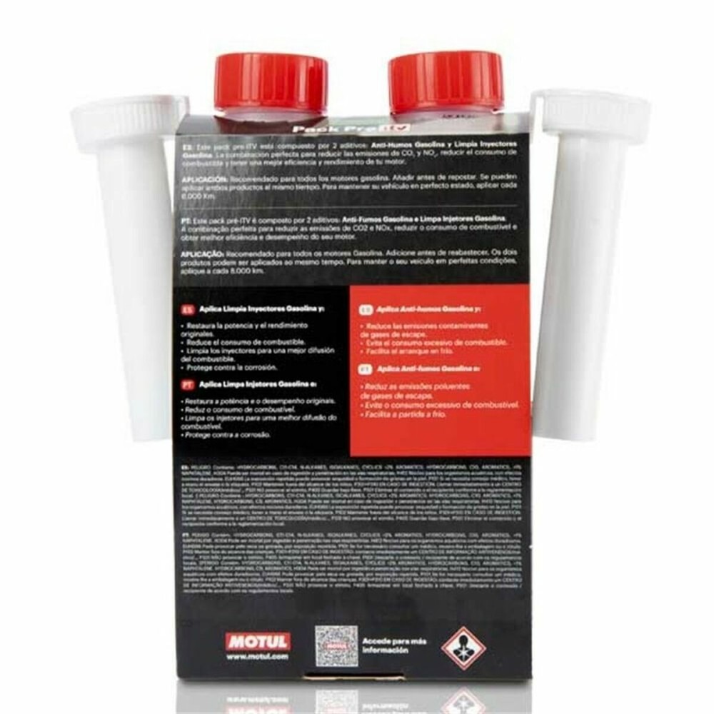 Nettoyant pour injecteurs essence Pre-ITV Motul ZMTL111258 300 ml Essence Antifumées essence