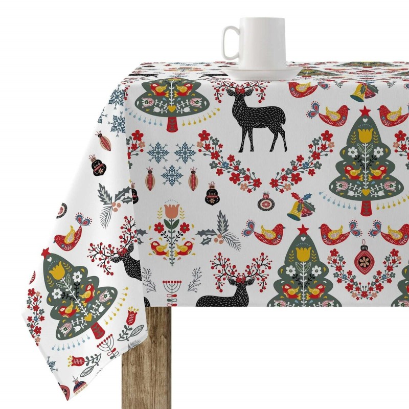 Stain-proof resined tablecloth Belum Merry Christmas Multicolour 100 x 150 cm