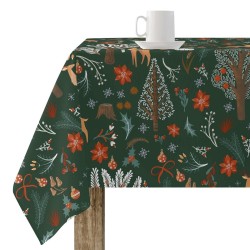 Stain-proof resined tablecloth Belum Merry Christmas Multicolour 200 x 150 cm