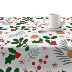 Fleckenabweisende geharzte Tischdecke Belum Merry Christmas Bunt 150 x 150 cm