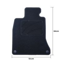 Car Floor Mat Set OCC Motorsport OCCBW0030 Bmw F01 Serie 7 Corto 5 Pieces