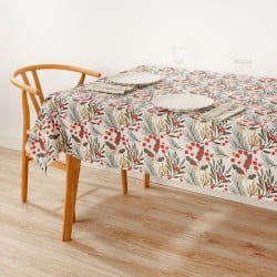 Stain-proof resined tablecloth Belum Merry Christmas Multicolour 150 x 150 cm