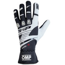 Karting Handschuhe OMP KS-3 Weiß/Schwarz Schwarz/Weiß S