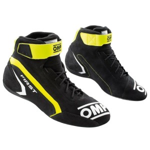 Rennstiefel OMP FIRST Schwarz/Gelb 42