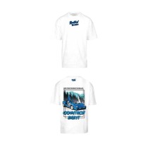 Men’s Short Sleeve T-Shirt RADIKAL NICE TRACTOR NEAR THE BULLS White XXXL