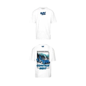 Men’s Short Sleeve T-Shirt RADIKAL NICE TRACTOR NEAR THE BULLS White XXXL