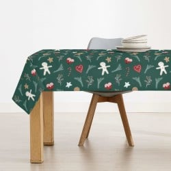 Fleckenabweisende geharzte Tischdecke Belum Merry Christmas Bunt 150 x 150 cm