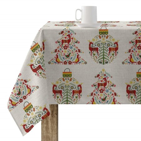 Fleckenabweisende geharzte Tischdecke Belum Merry Christmas Bunt 300 x 150 cm