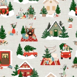 Nappe enduite antitache Belum Merry Christmas Multicouleur 100 x 150 cm