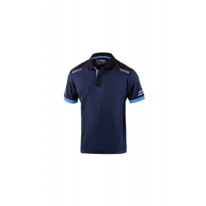 Men’s Short Sleeve Polo Shirt Sparco Sparco Tech Blue Navy Blue XS