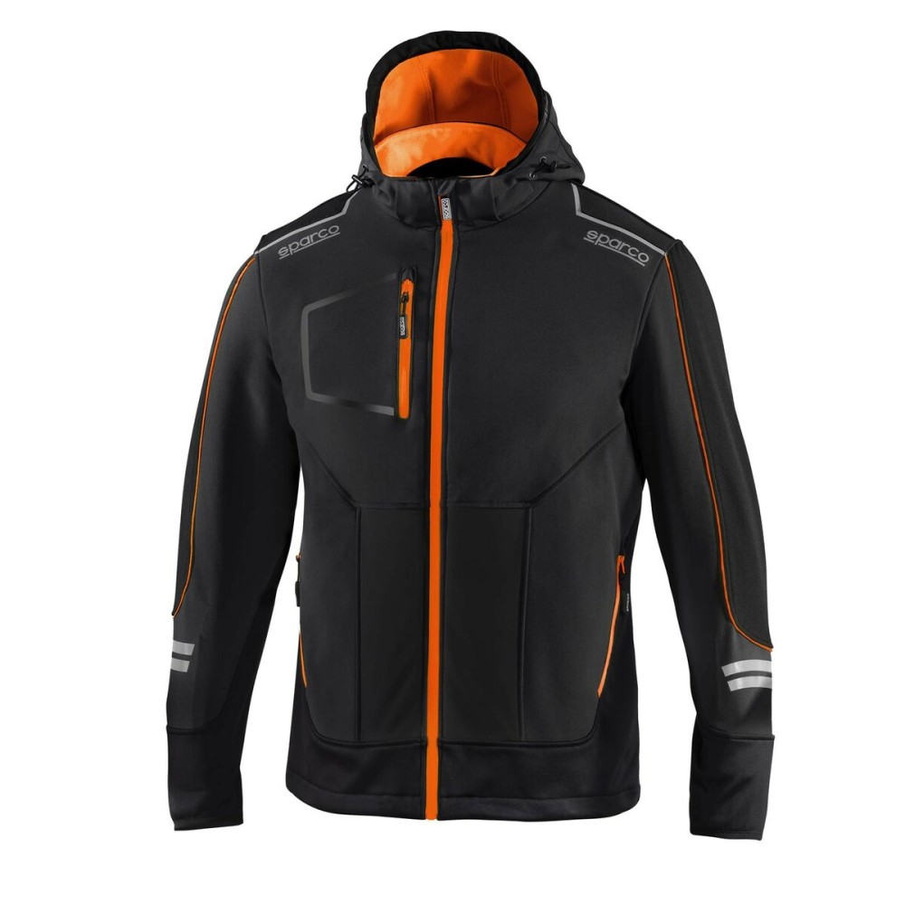 Windjacke Sparco TECH SOFT-SHELL Schwarz Orange L