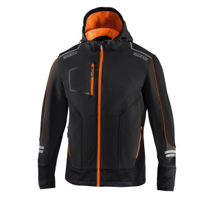 Windjacke Sparco TECH SOFT-SHELL Schwarz Orange L