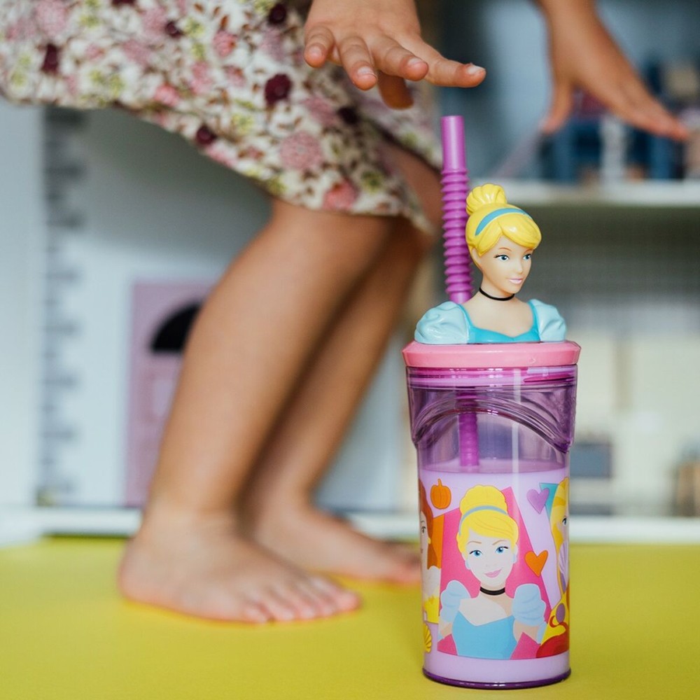 Cup with Straw Disney Princess CZ11334 3D Pink