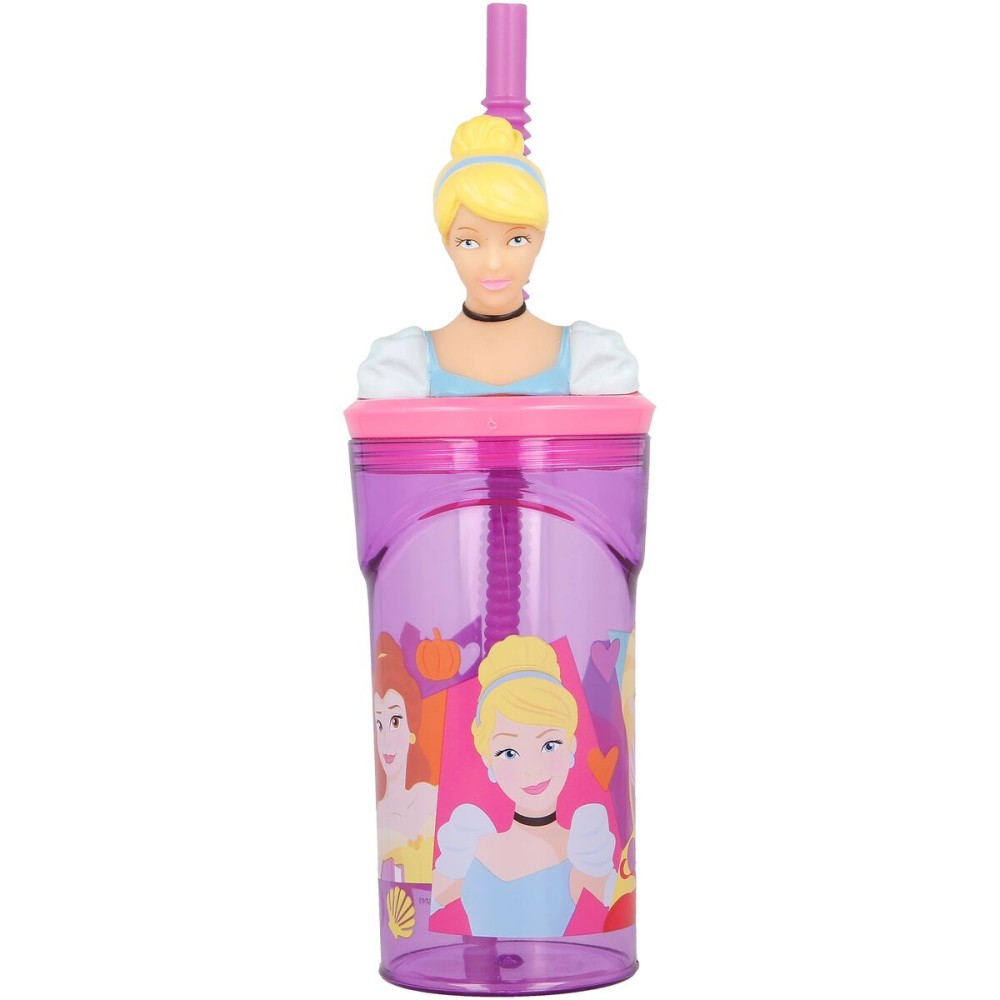 Cup with Straw Disney Princess CZ11334 3D Pink