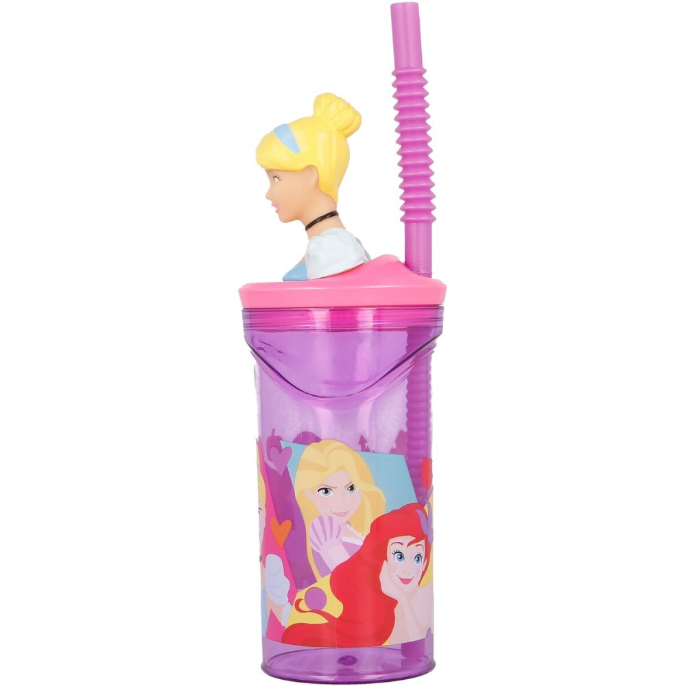 Cup with Straw Disney Princess CZ11334 3D Pink