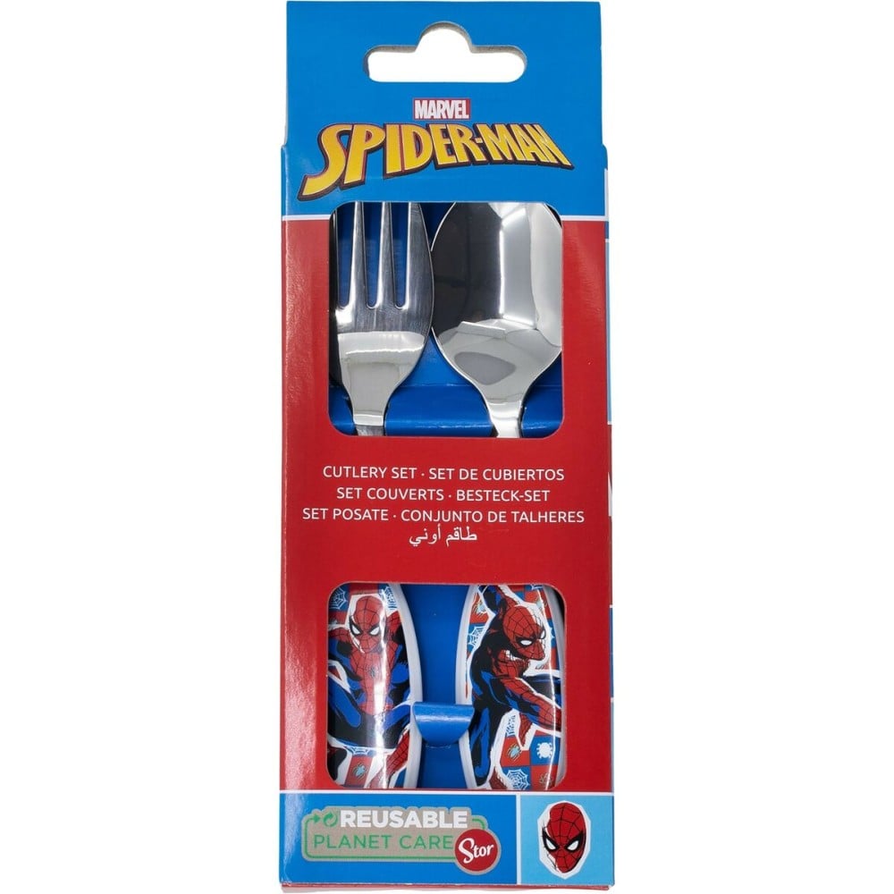 Cutlery set Spider-Man CZ11342 Stainless steel Multicolour 2 Pieces