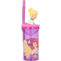 Cup with Straw Disney Princess CZ11334 3D Pink