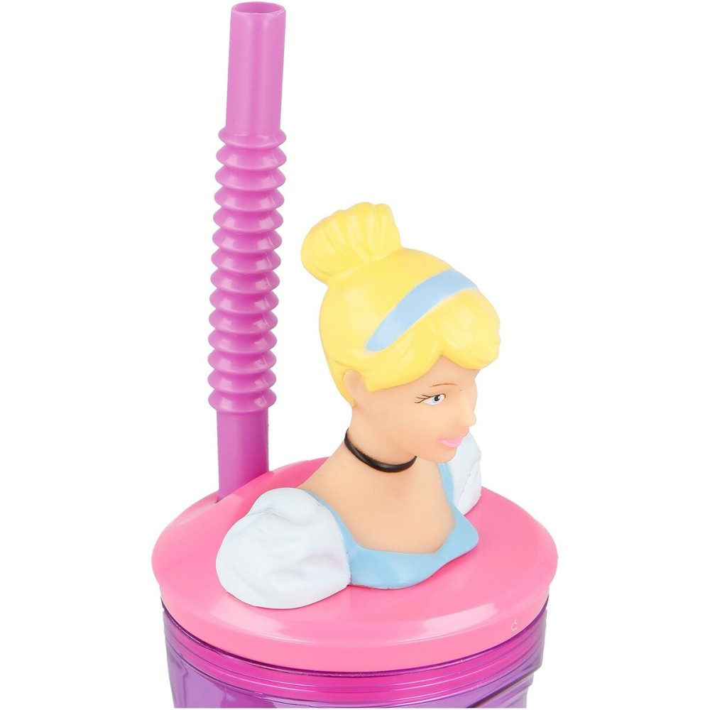 Cup with Straw Disney Princess CZ11334 3D Pink