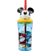 Cup with Straw Mickey Mouse CZ11336 3D Blue